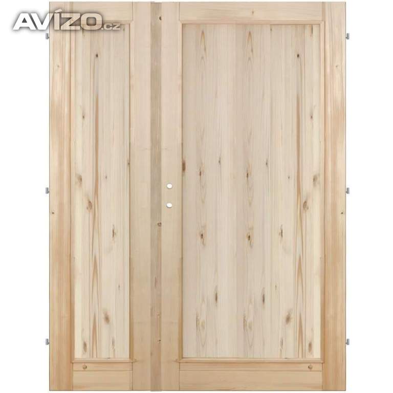 Dvoukřídlové interiérové dveře plné 125 cm