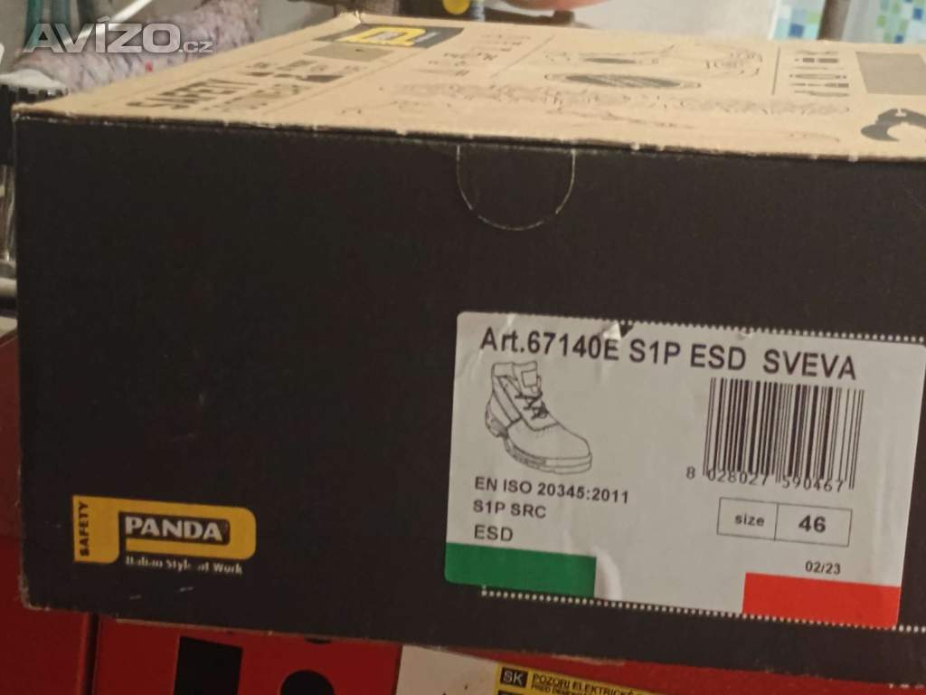 Foto inzerátu Priedušná členková obuv PANDA Sveva S1P – Veľkosť 46 (30 cm) 30€