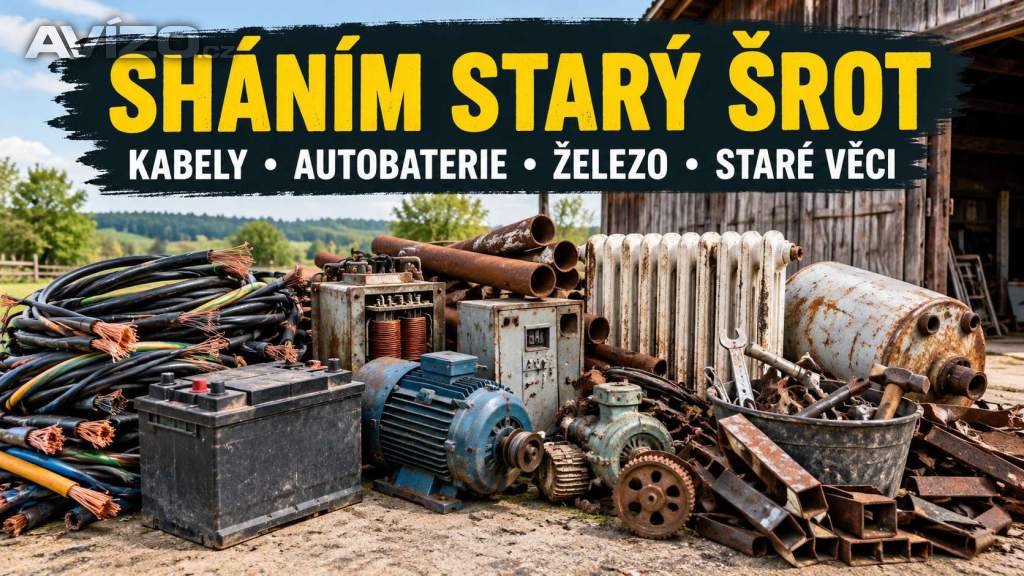 🔧 SHÁNÍM STARÝ ŠROT A KOVOVÉ VĚCI – ODVOZ ZDARMA 🚚