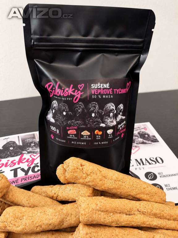 Foto inzerátu Ochutnávkový box pro psy Bibisky – 3 druhy pamlsků, 250 g