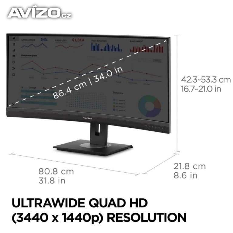 Foto inzerátu 34 ViewSonic VG3456C WorkPro,záruka