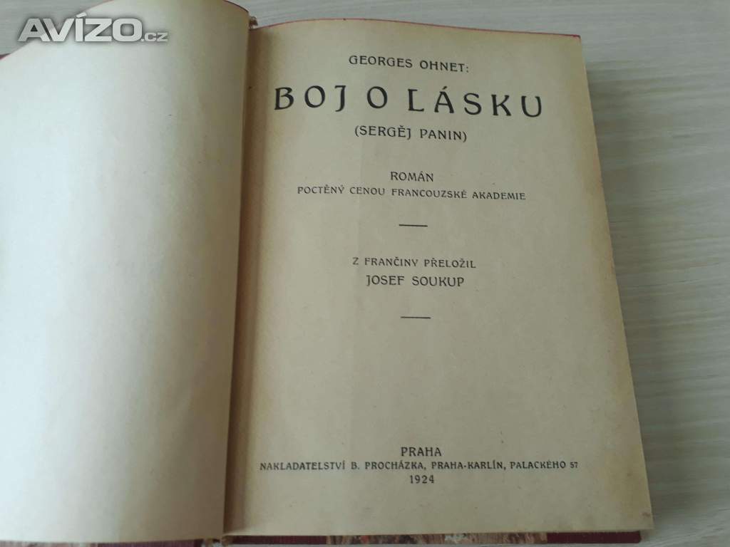Boj o lásku (Sergěj Panin) - Georges Ohnet - 1924