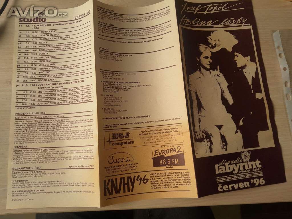 Foto inzerátu Divadlo Labyrint 1996 - program představení