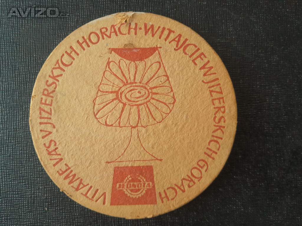 Jizerské hory, Jednota - reklamní pivní tácek 