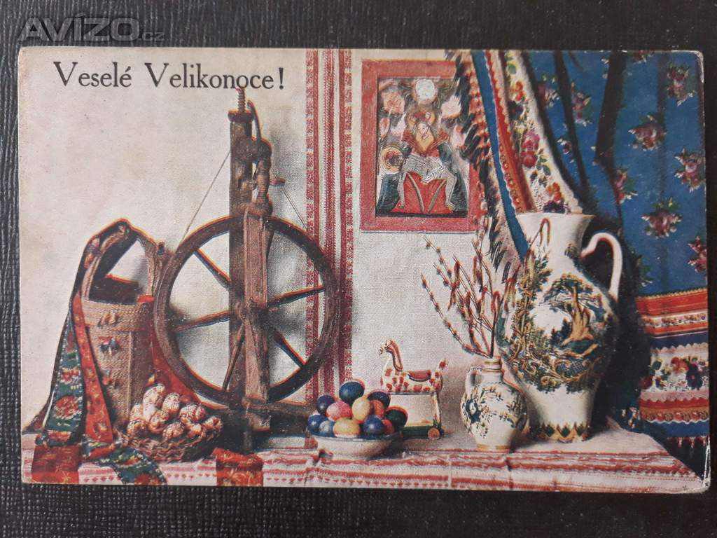 Veselé velikonoce - kolovrátek, kraslice, kočičky, dekorace