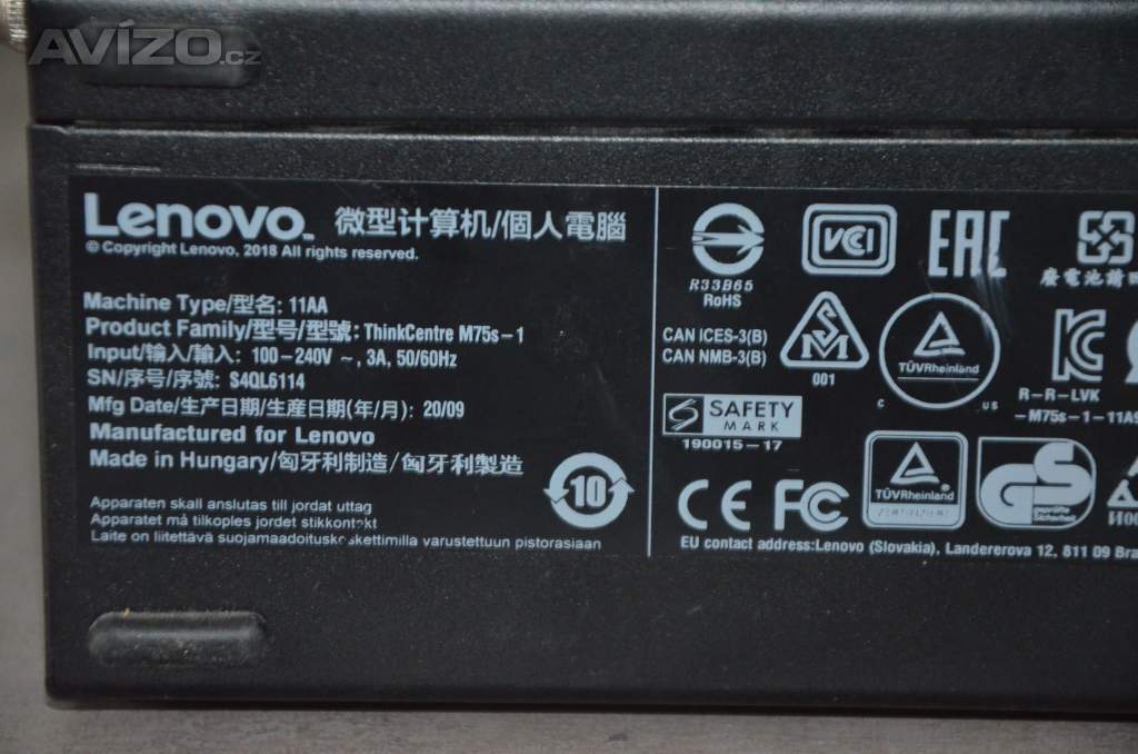 Foto inzerátu Lenovo TC M75s Desktop Ryzen5/16 GB/SSD 256GB/záruka