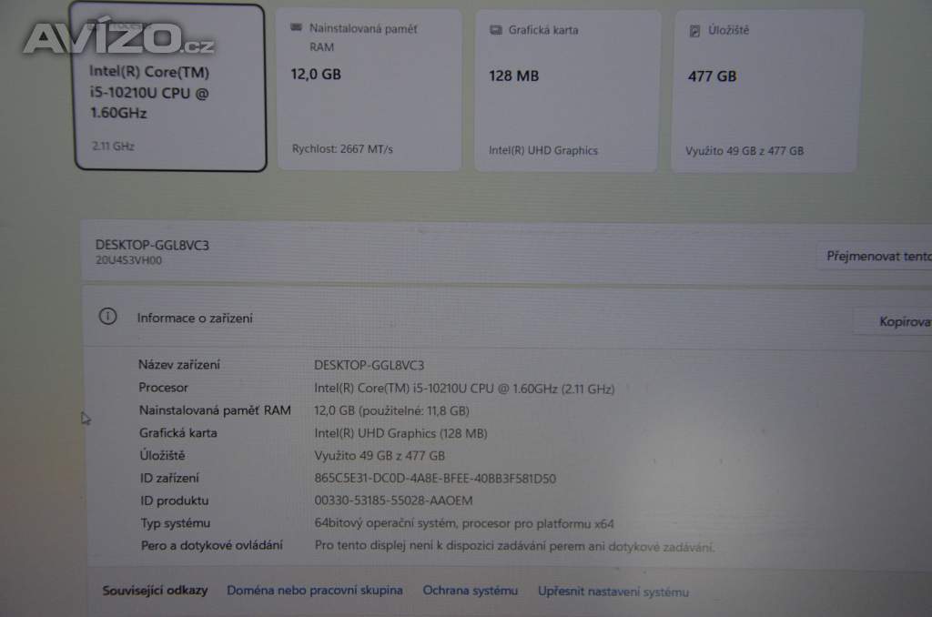 Foto inzerátu Lenovo ThinkPad L15 i5/12GB/SSD 512GB M.2/záruka 