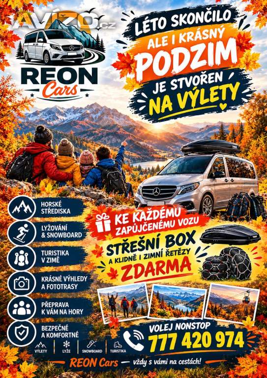 Pronájem 8mistnych aut Mercedes Benz 