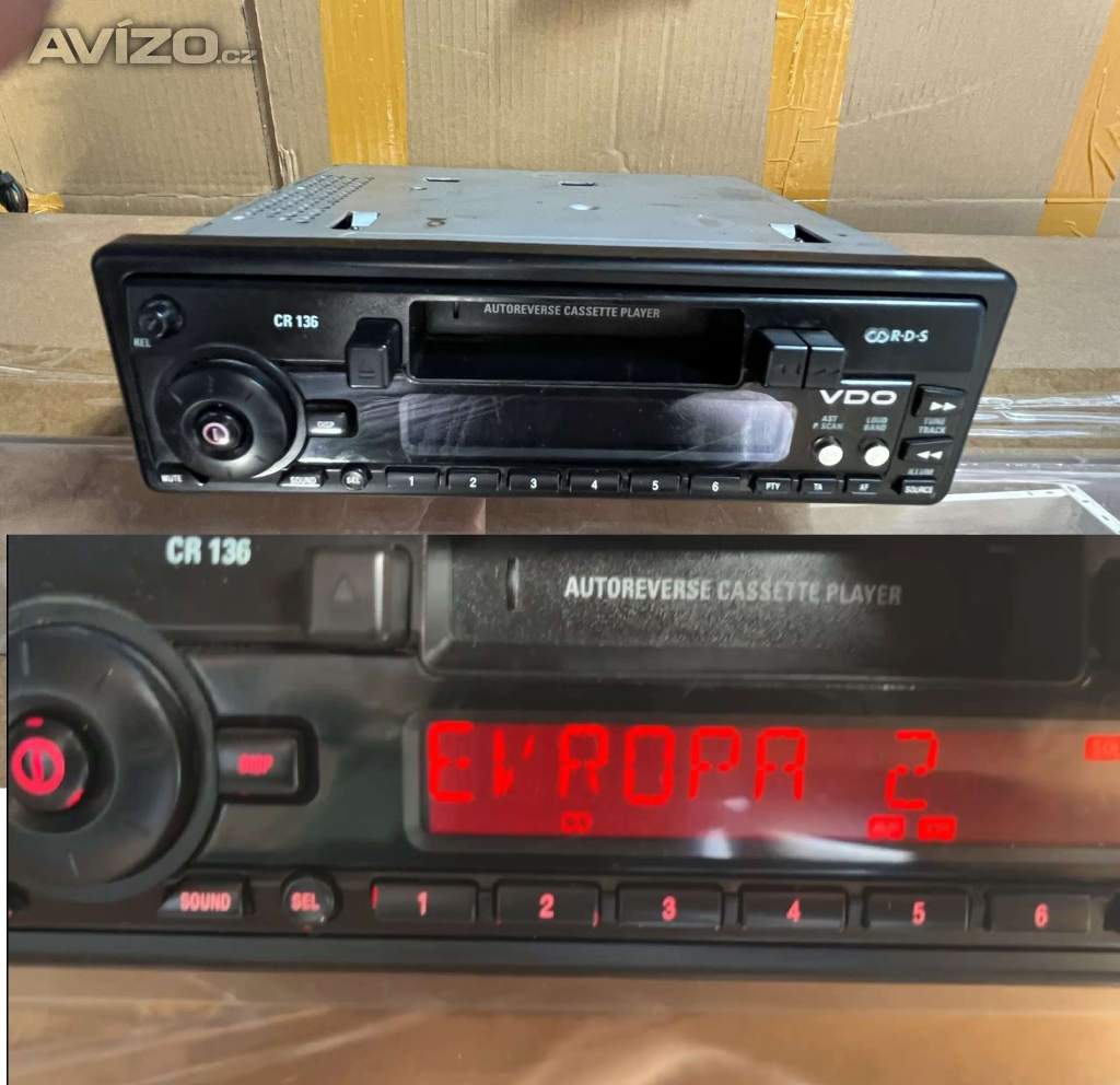 Autorádio VDO kazetové RETRO, plně funkční