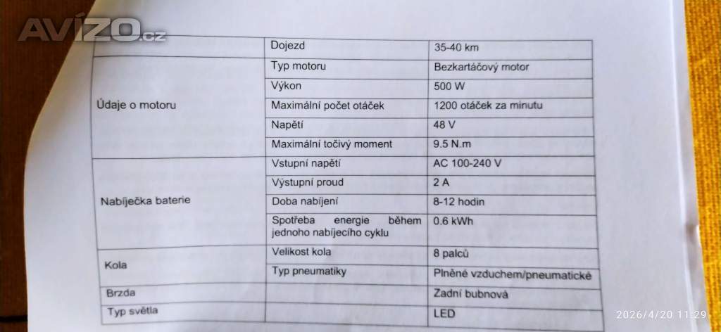 Foto inzerátu prodám--SKLÁDACÍ ELEKTORKOLOBĚŽKA