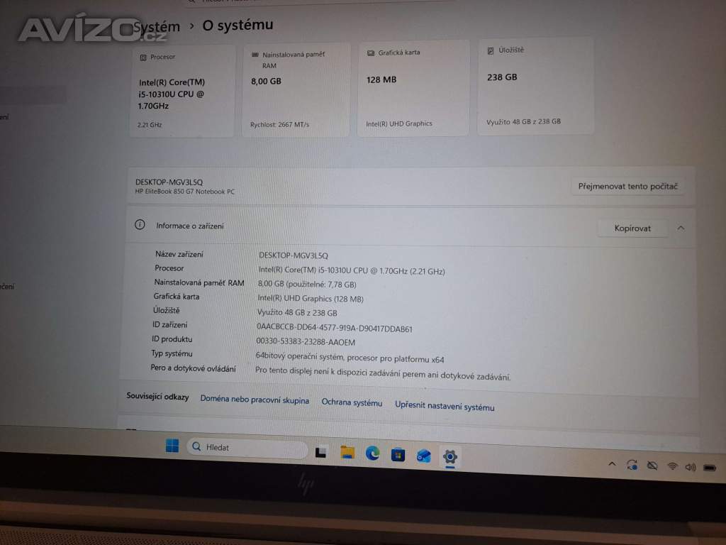 Foto inzerátu Prodám HP EliteBook 850 G7