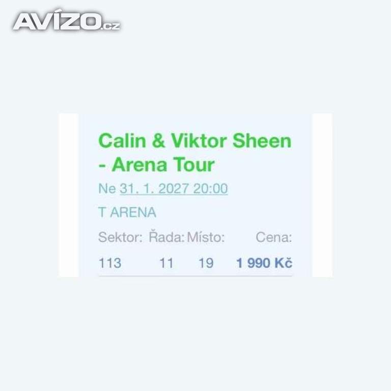 Calin & Viktor Sheen Brno 31.1.2027 - 1 lístek