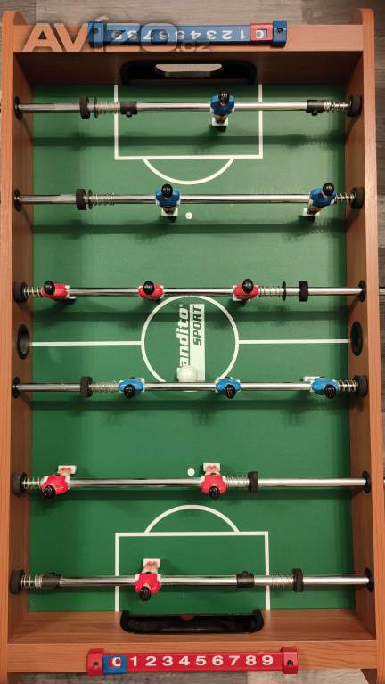 Foto inzerátu Kvalitní stolní fotbálek Bandito Mini-Kicker Teleskop (95x52x25 cm)