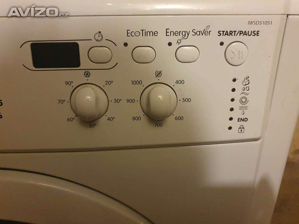 Foto inzerátu PRACKA INDESIT IWSD 51051,BOCNI PLNEMI,5KG,DISPLEJ,A+,1000 OT.