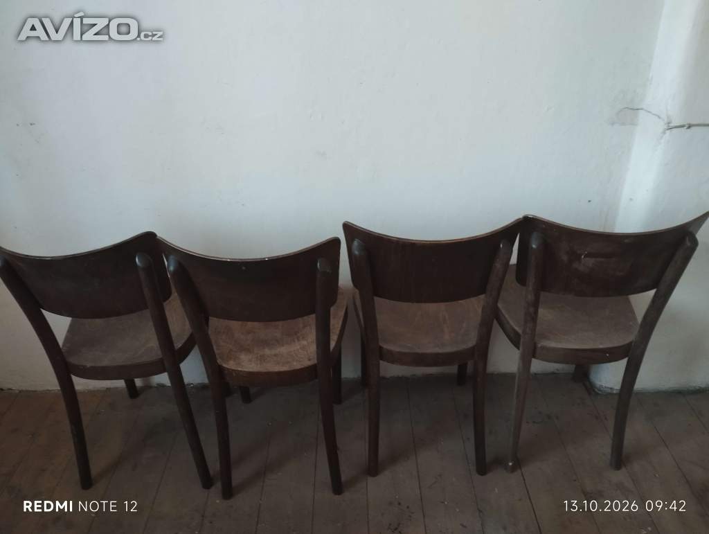 Foto inzerátu Prodám staré dřevěné židle 4ks.
