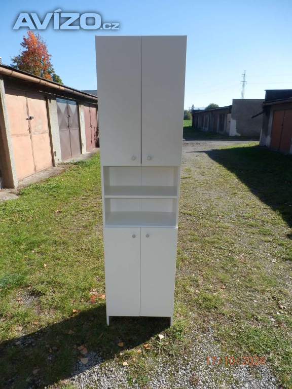 Nová Bílá velká Skříňka do Koupelny 195x50x29