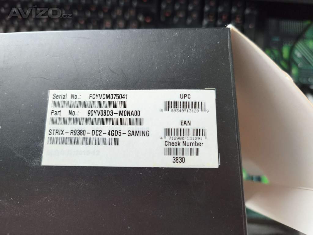 Foto inzerátu Prodám gr kartu ASUS STRIX-R9380-DC2-4GD5-GAMING