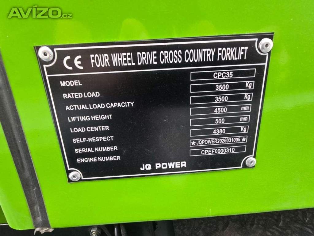 Foto inzerátu TERÉNNÍ VYSOKOZDVIŽNÉ VOZÍKY JQ Power CPC 35