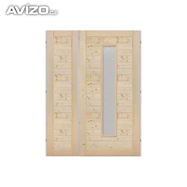 H dveře 125cm KOMPLET sklo dlouhé střed vodorovné