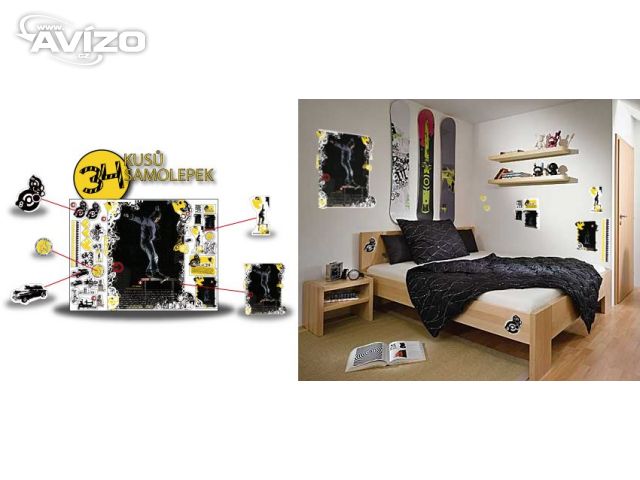 Samolepky na stěnu nebo nábytek Skate