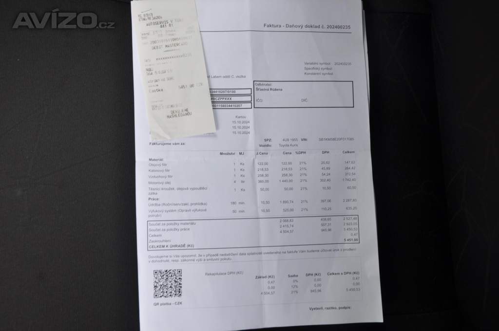 Foto inzerátu Toyota Auris 1.4VVTi 71kW 5dv. KLIMA