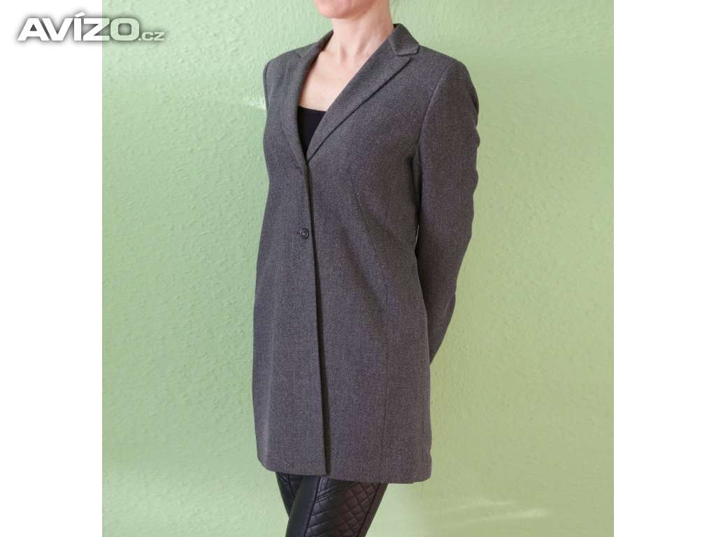 Šedé delší sako Premium, 38-40