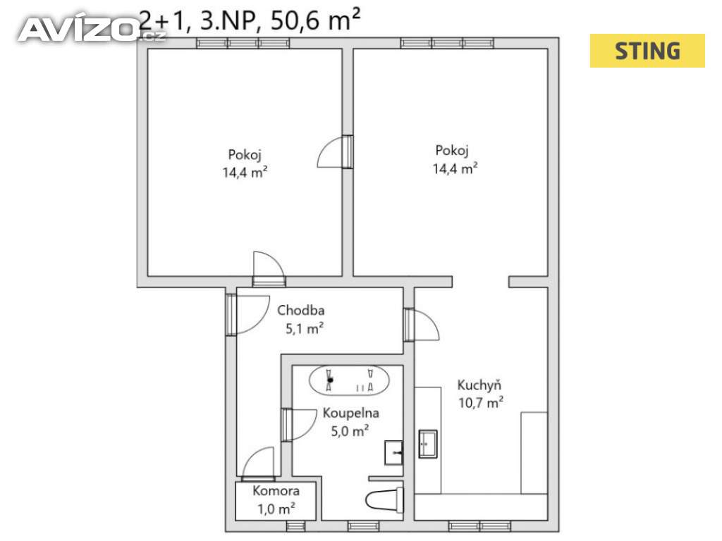 Foto inzerátu Prodej, byt 2+1, 60 m2