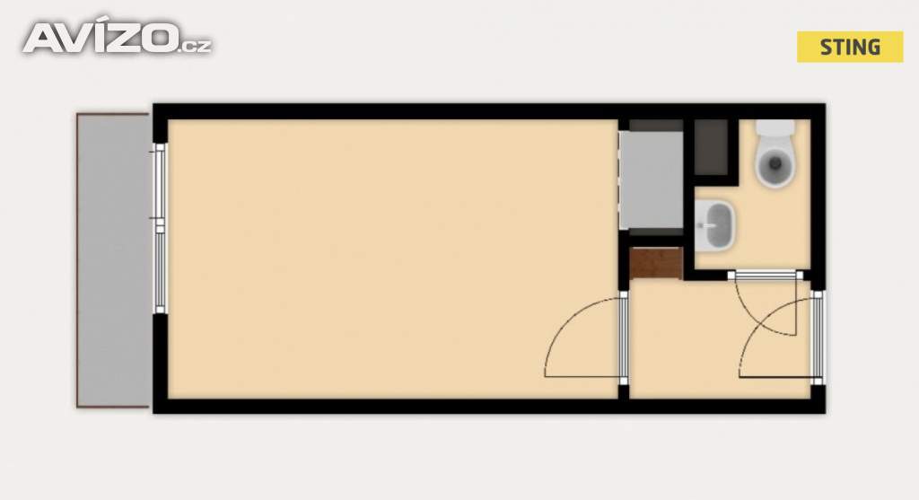 Foto inzerátu Pronájem, byt garsoniéra, 14 m2