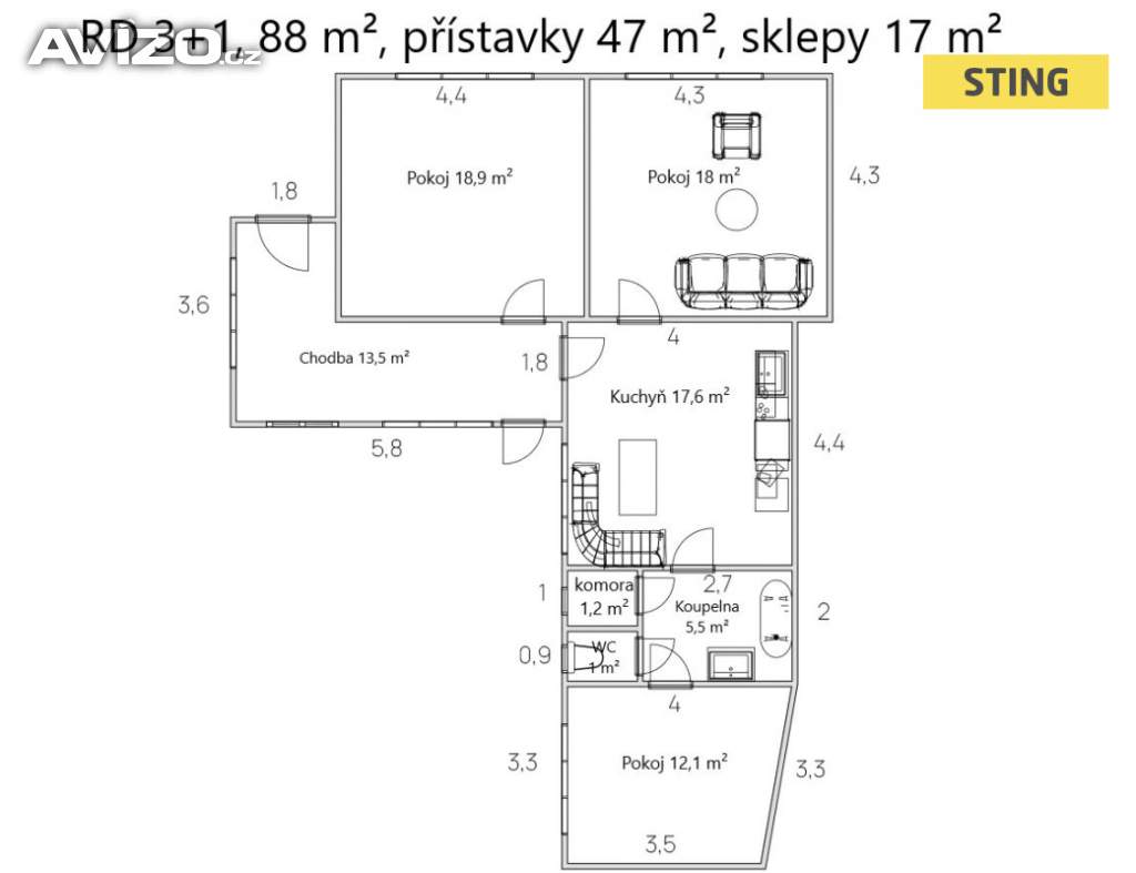 Foto inzerátu Prodej, Rodinný dům, 57 m2