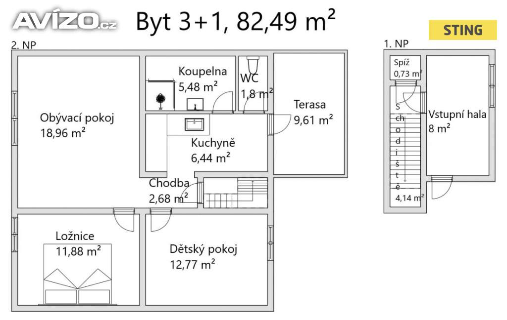 Foto inzerátu Prodej, byt 3+1, 82 m2
