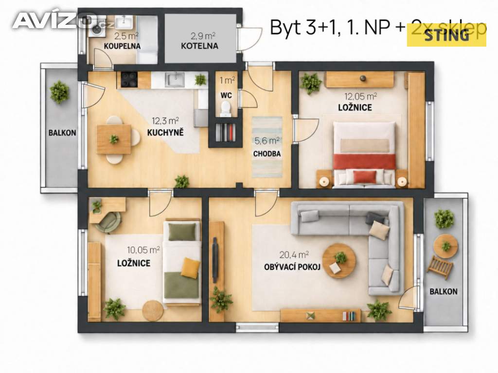 Foto inzerátu Prodej, byt 3+1, 79 m2
