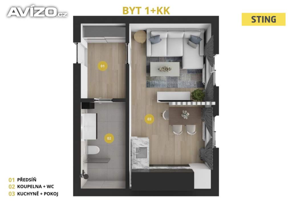 Foto inzerátu Pronájem, byt 1+kk, 25 m2