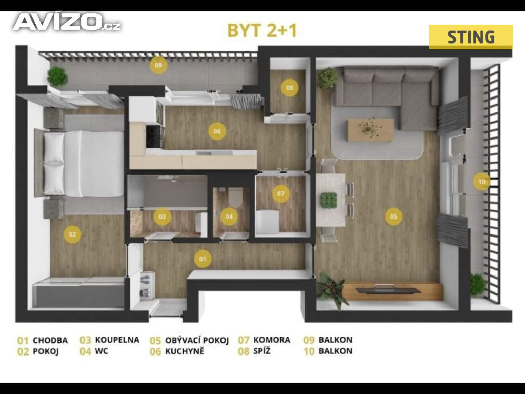Foto inzerátu Prodej, byt 2+1, 51 m2