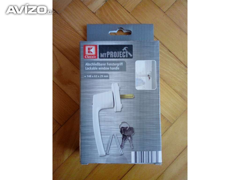 Prodám nové okenní kliky se zámkem.