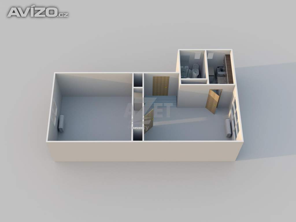 Foto inzerátu Pronájem, byt 2+1, 46 m2, Moravská Ostrava, ul. Českobratrská