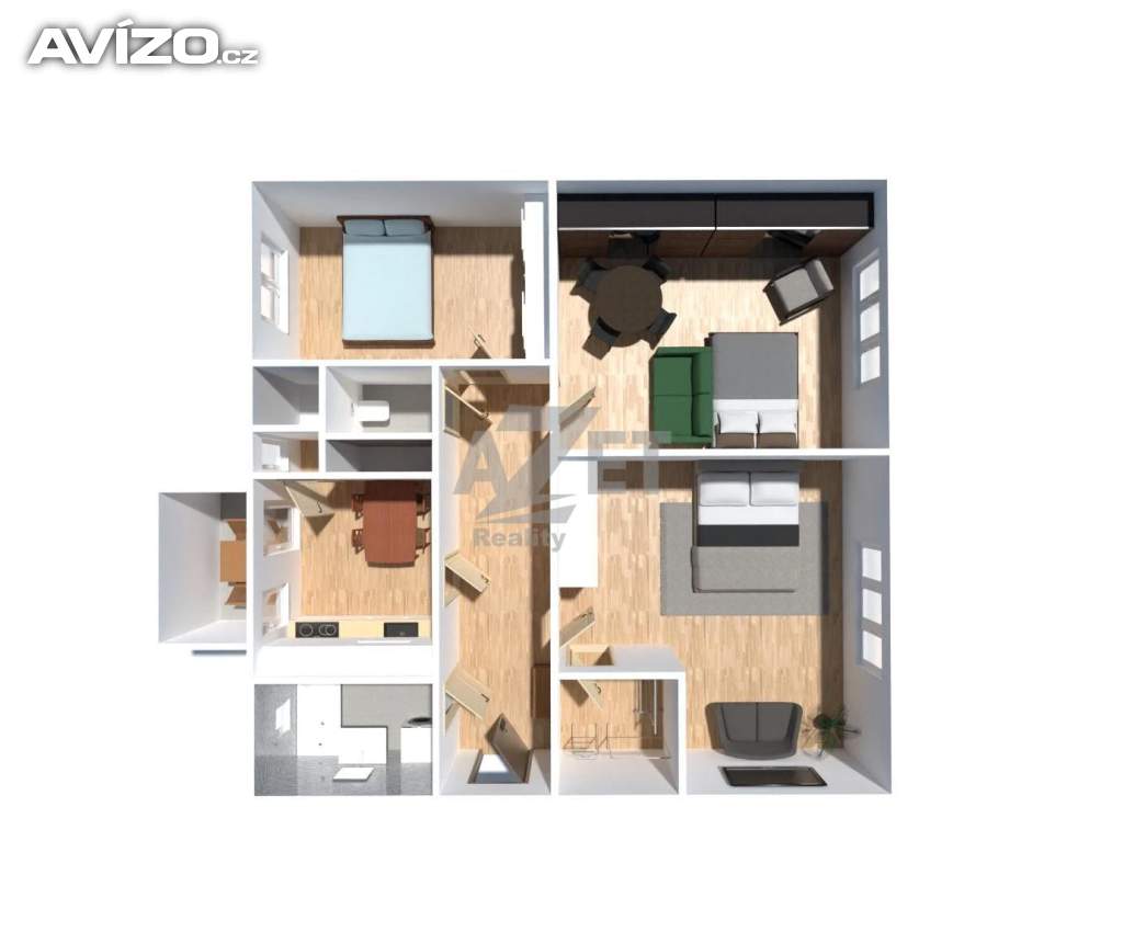 Foto inzerátu Pronájem byt 3+1, 99 m2, Ostrava - Přívoz, ul. Orebitská