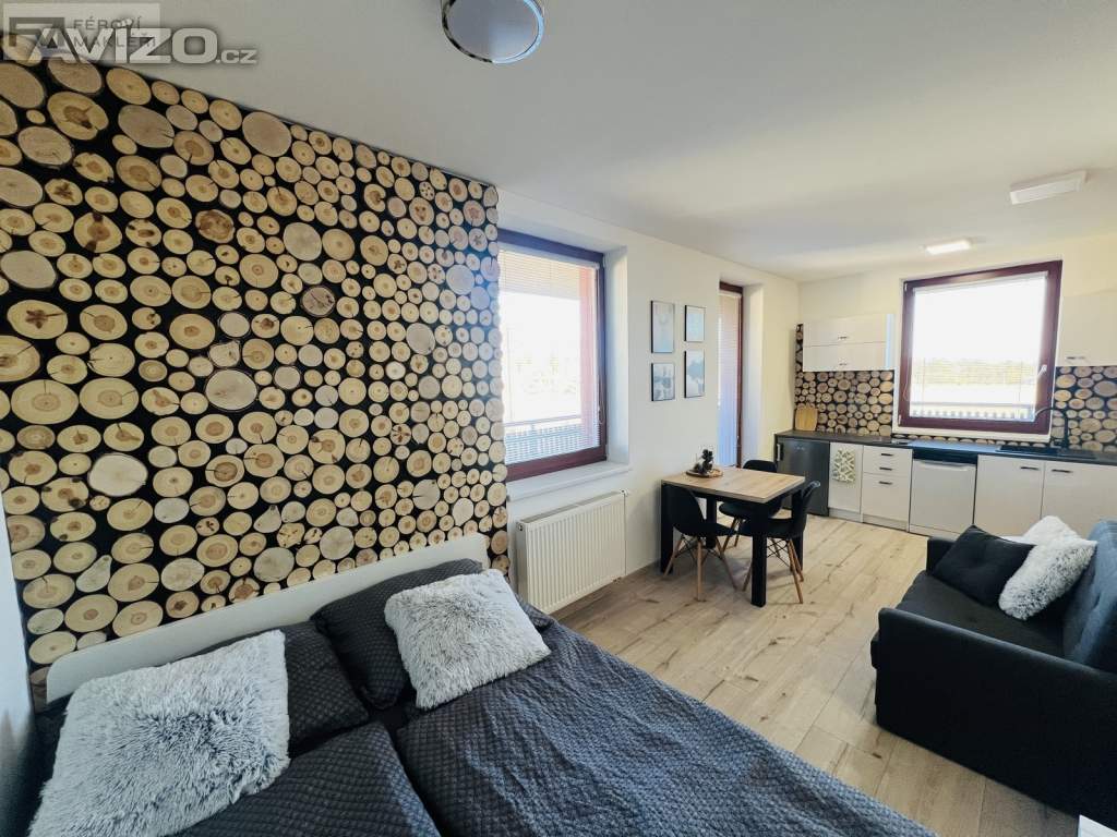 Pronájem zařízeného bytu 1+kk s terasou a parkovacím stáním – Čeladná