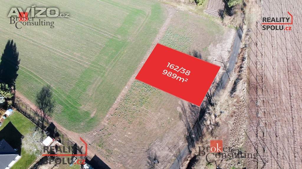 Prodej pozemky pro bydlení, 989 m2 - Zbrašín - Hořany