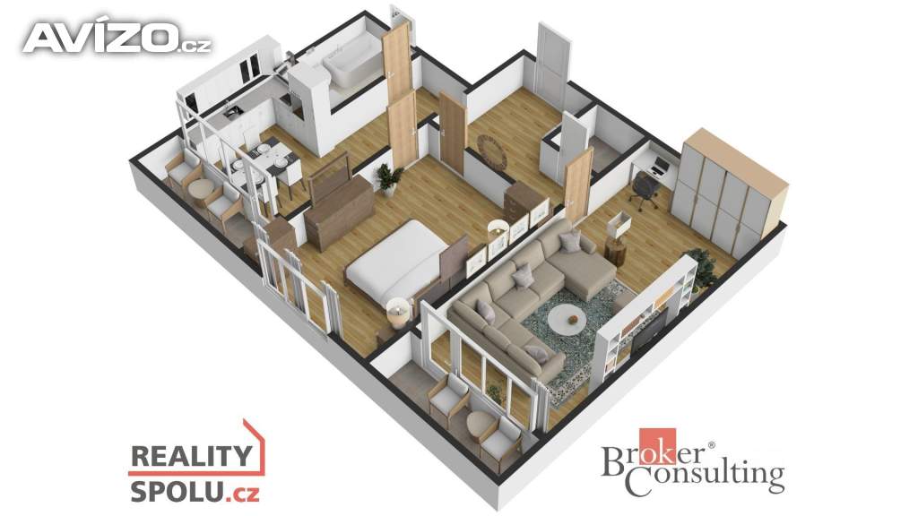 Prodej byty 2+1, 74 m2 - Poděbrady III