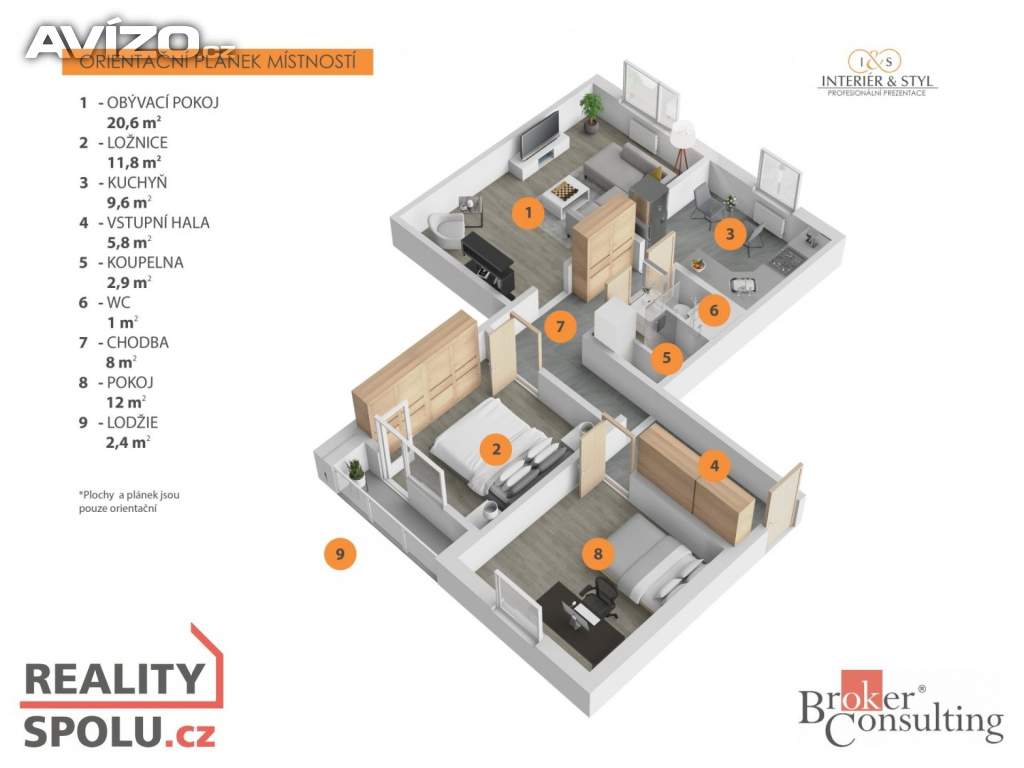 Prodej byty 3+1, 71 m2 - Chrudim IV
