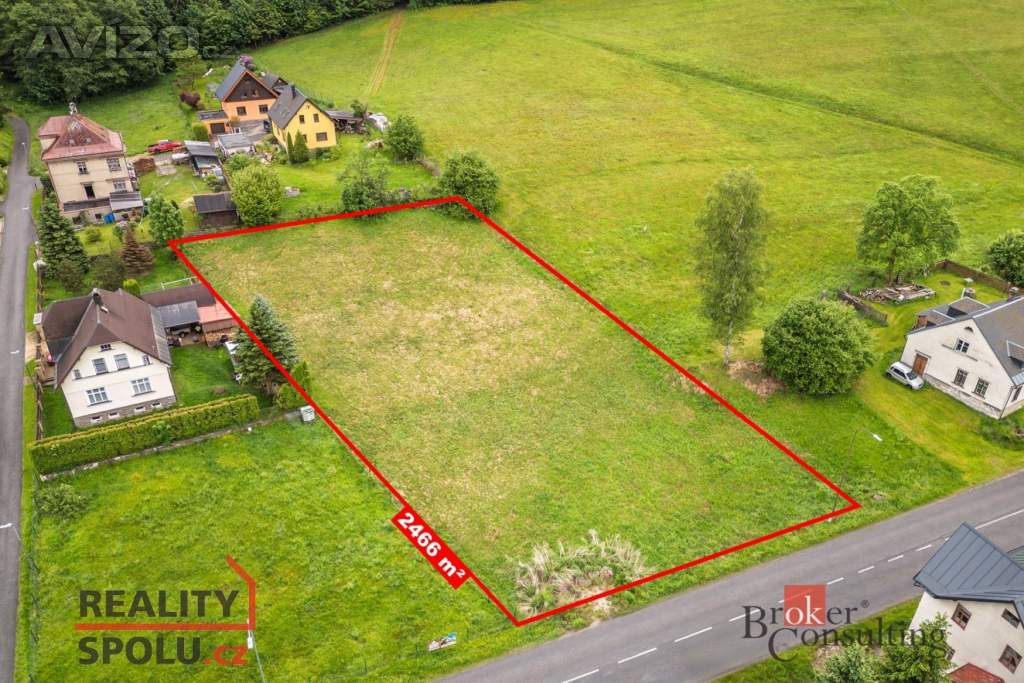 Prodej stavebního pozemku 2 466 m2, Janov nad Nisou