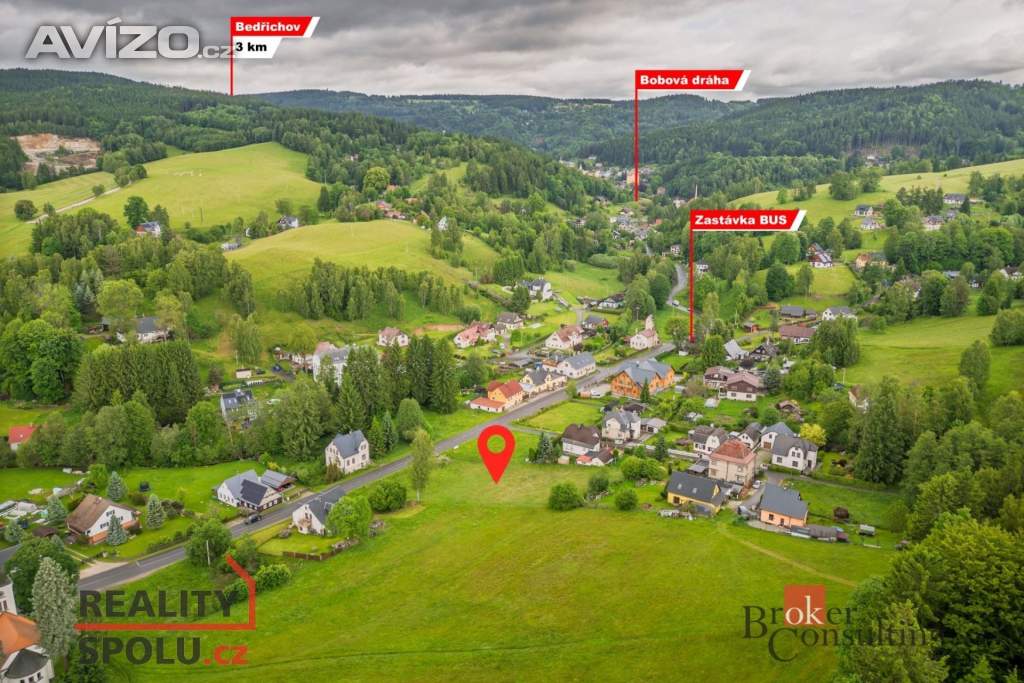 Foto inzerátu Prodej stavebního pozemku 2 466 m2, Janov nad Nisou