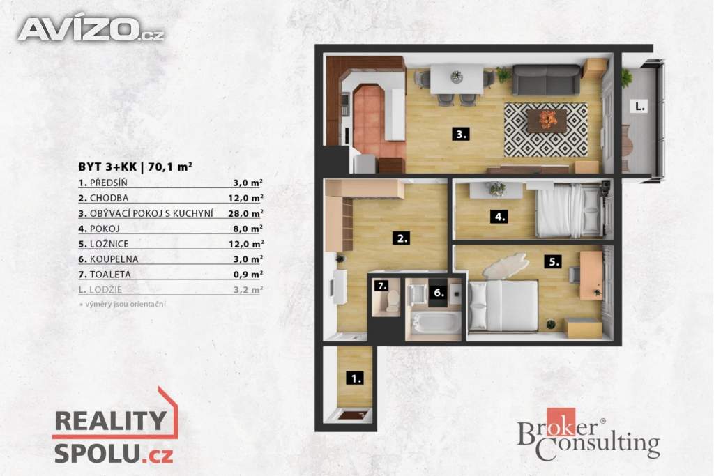 Foto inzerátu Prodej bytu 3+kk 70 m², Praha