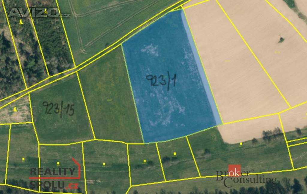 Prodej louky 44 551 m², Miličín