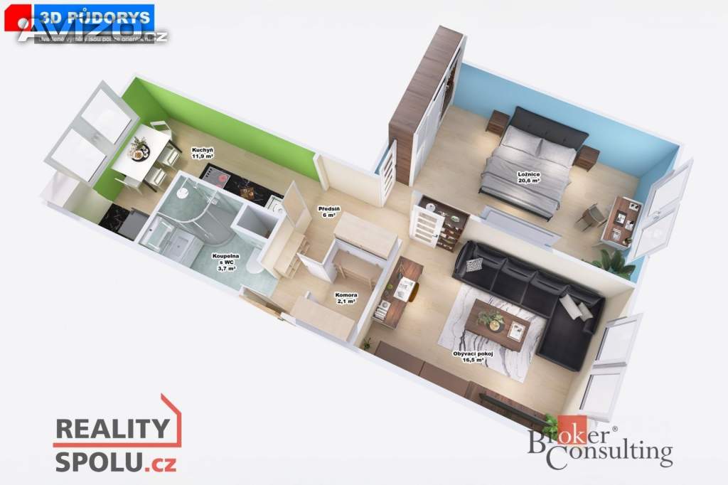 Prodej bytu 2+1 60 m², Jablonec nad Nisou