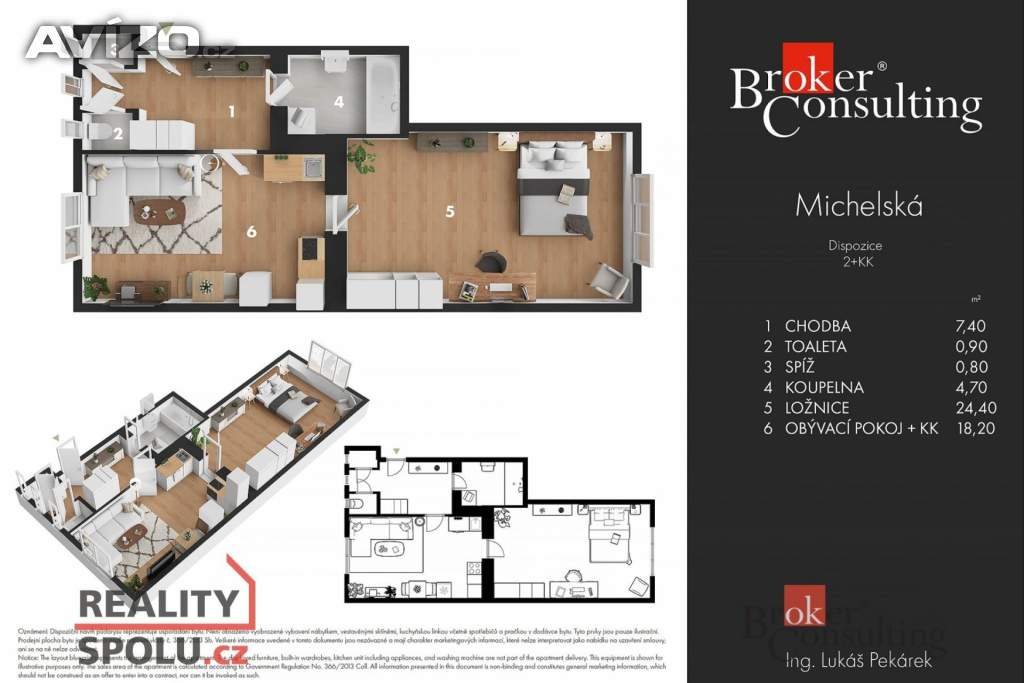 Foto inzerátu Prodej bytu 2+kk 58 m², Praha