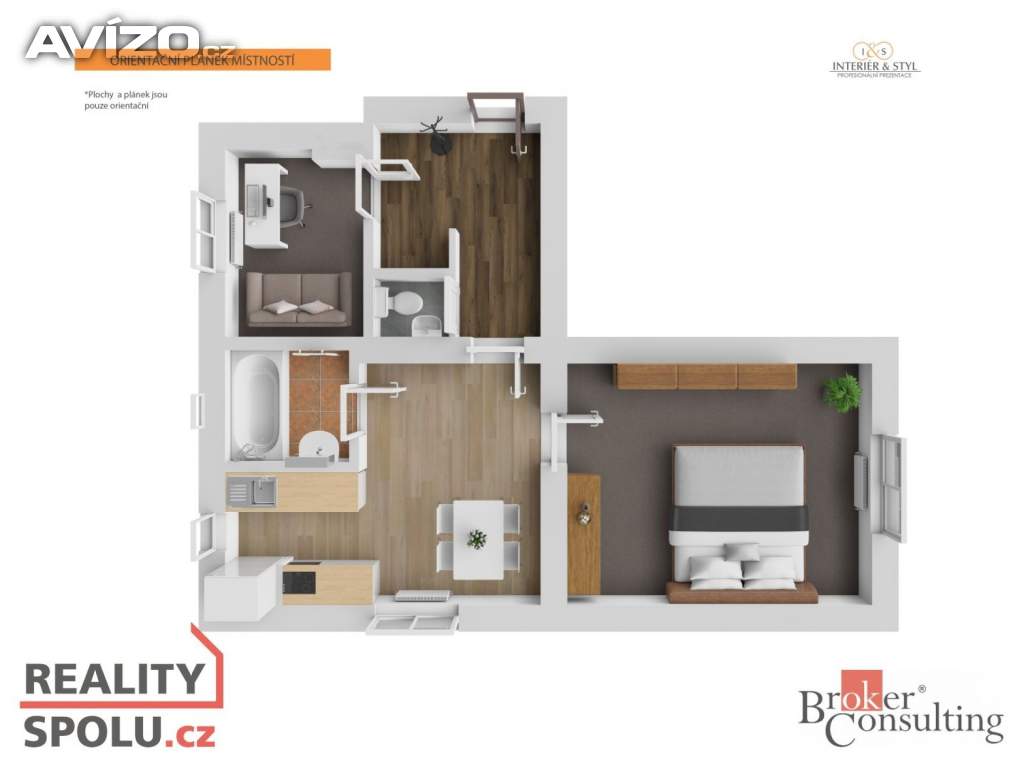 Foto inzerátu Pronájem bytu 2+1 46 m², Praha