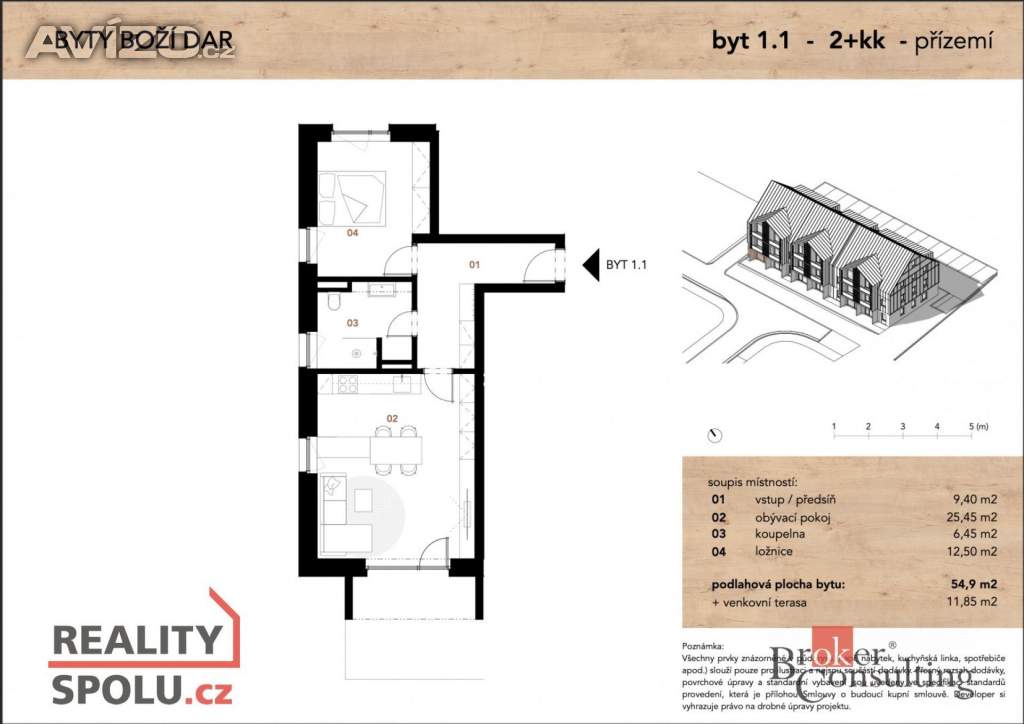 Foto inzerátu Prodej bytu 2+kk 71 m², Boží Dar