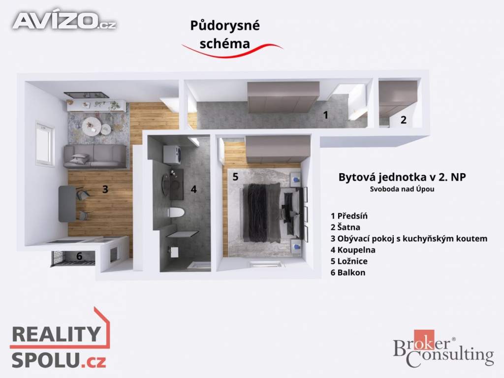 Foto inzerátu Prodej bytu 2+kk 55 m², Svoboda nad Úpou