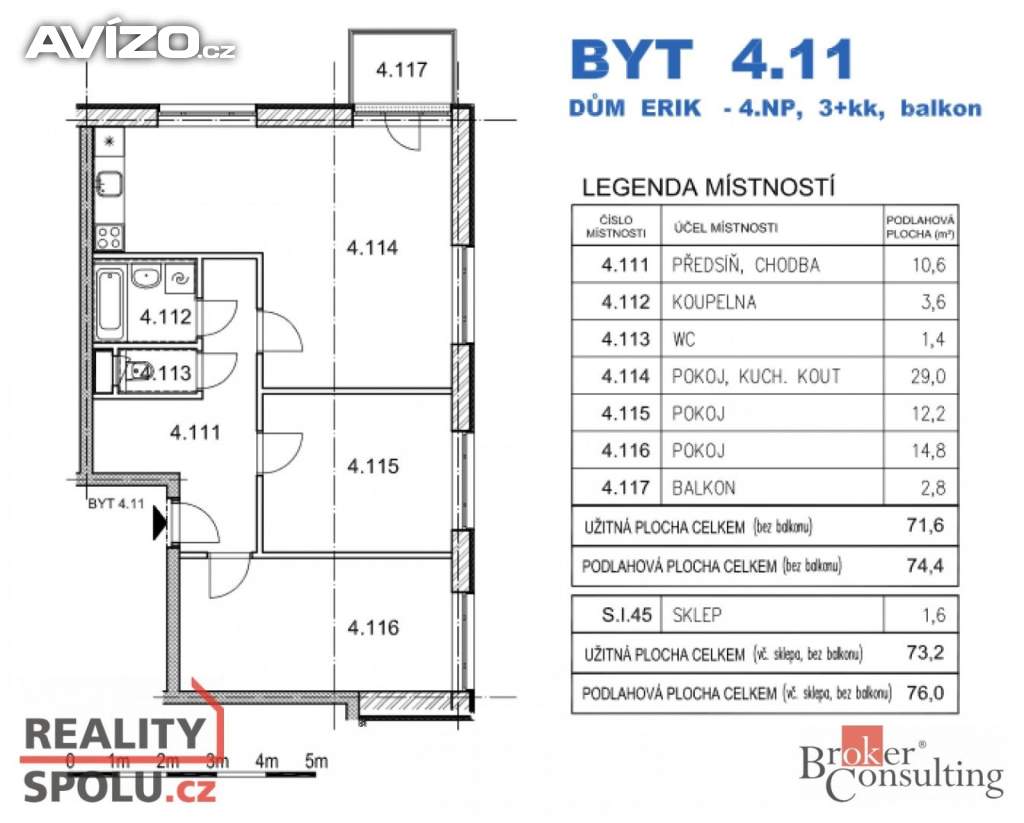 Foto inzerátu Prodej bytu 3+kk 71 m², Kladno